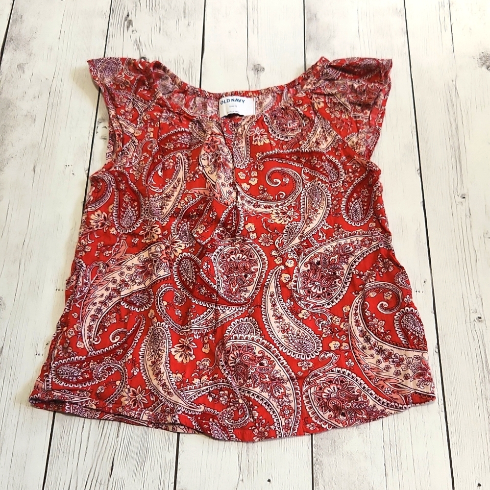 Old Navy Small 6/7 Girls Paisley Flowy Tank top